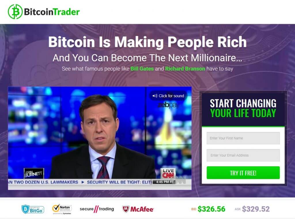 Bitcoin Trader main site